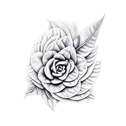 calathea  tattoo design idea