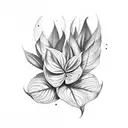 calathea  tattoo design idea