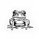 frog with a suitcase tattoo design idea