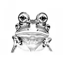 frog with a suitcase tattoo design idea