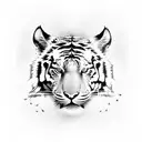 Combine a developer's code with tiger stripes in a tattoo tattoo design idea