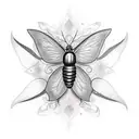 Design a tattoo that combines elements of esotericism with the beauty of a firefly tattoo design idea