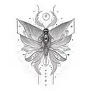 Design a tattoo that combines elements of esotericism with the beauty of a firefly tattoo design idea