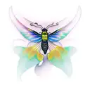 Design a tattoo that combines elements of esotericism with the beauty of a firefly tattoo design idea