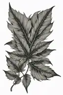 weed leaf wrapped tattoo design idea