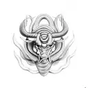Taurus + year of snake tattoo design idea