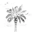 "Jeremiah 29:11" with Palm Trees tattoo design idea