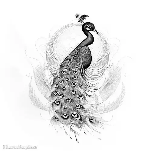 Peacock tattoo design idea