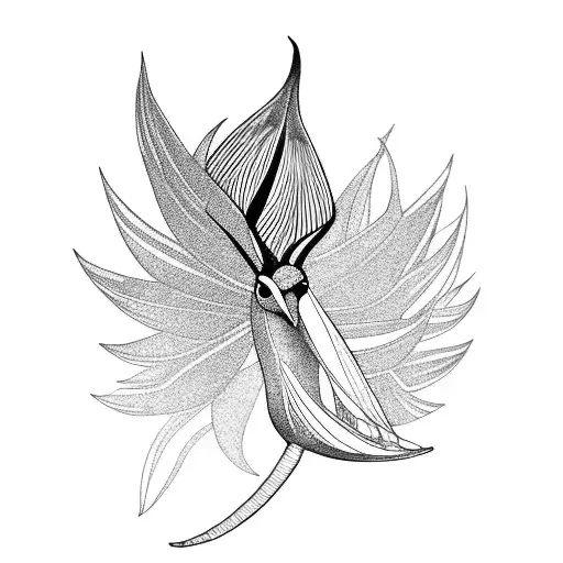 Bird of Paradise tattoo design idea