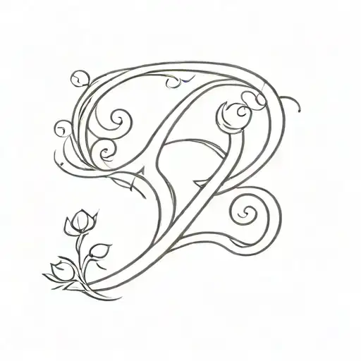 Times new roman letters S tattoo design idea