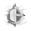 A kebab traveling around romania tattoo design idea