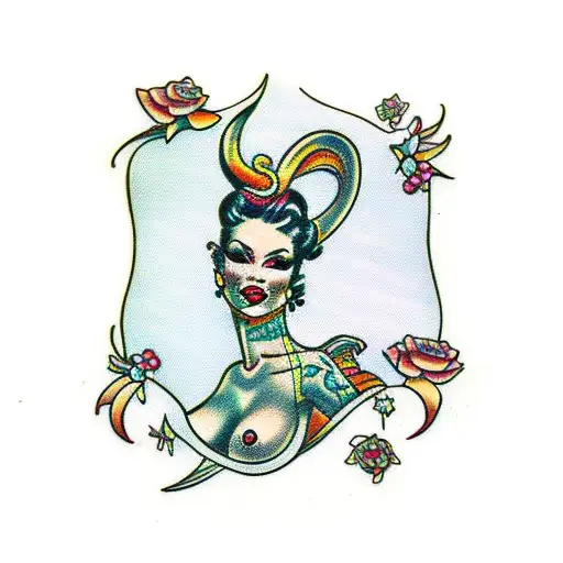 sexy lady tattoo design idea