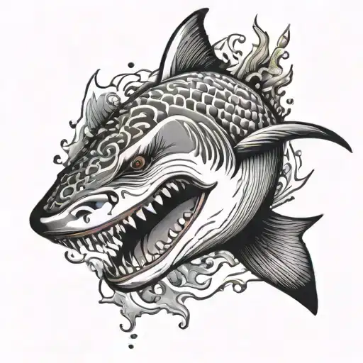 shark tattoo design idea