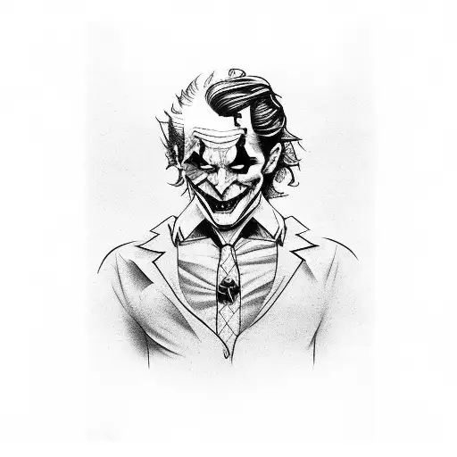 men's chest tattoo the joker tattoo design idea