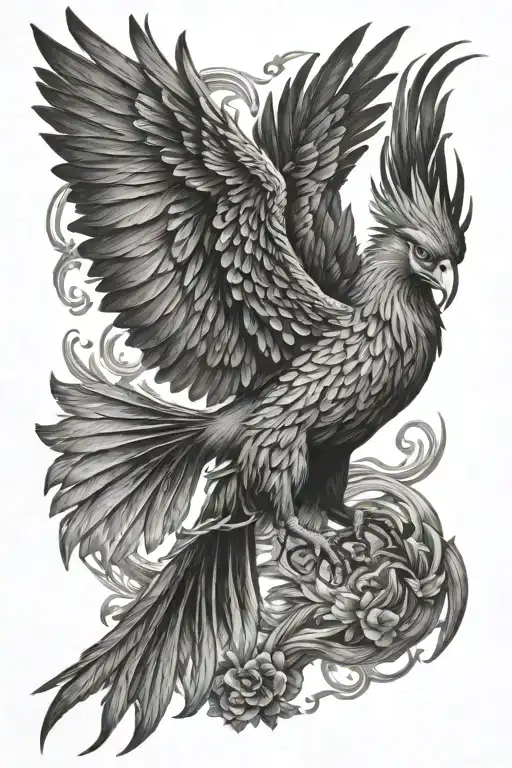 phoenix tattoo design idea