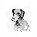 dachshund tattoo design idea
