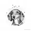 dachshund tattoo design idea