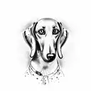 dachshund tattoo design idea
