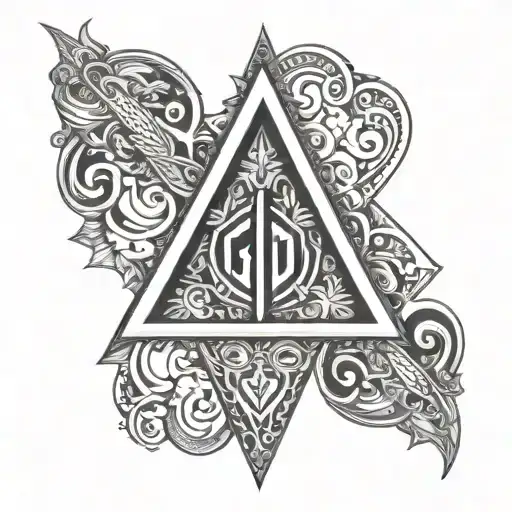 god is greater than my highs and lows tattoo mixed with hinduism tattoo design idea