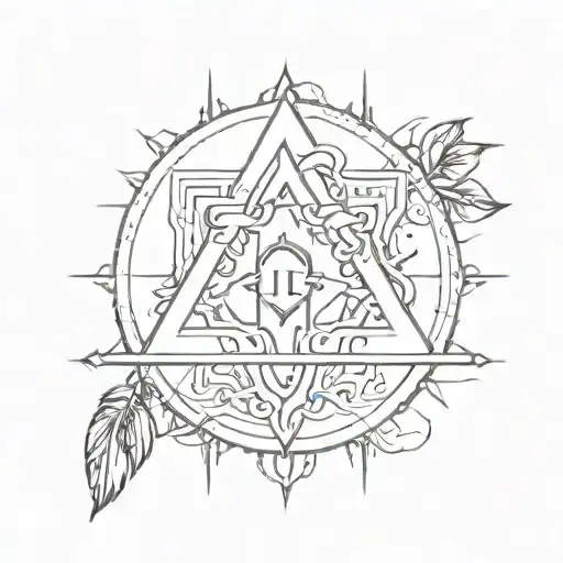 god is greater than my highs and lows tattoo mixed with hinduism simple with the symbols without the iluminati symbol  tattoo design idea