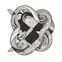 infinity symbol tattoo design idea