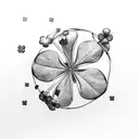 four-leaf clover in a horseshoe tattoo design idea