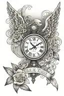 angelic time heals money stay true trust no one fast life tattoo design idea
