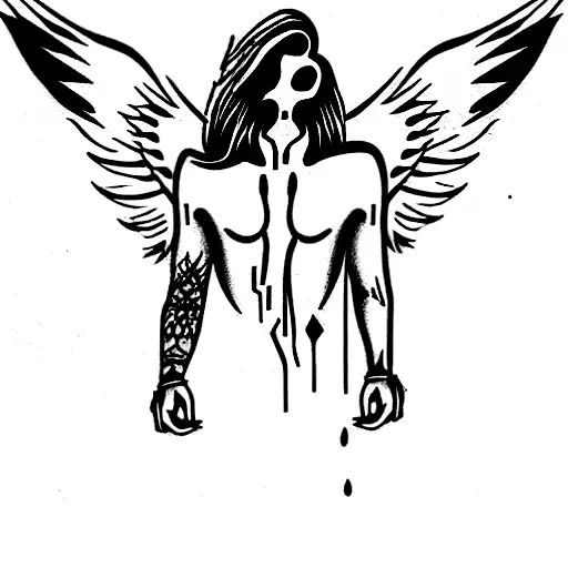 fallen Angel lucifer tattoo design idea