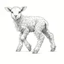 a baby lamb tattoo design idea