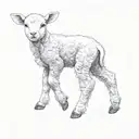 a baby lamb tattoo design idea