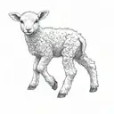 a baby lamb tattoo design idea