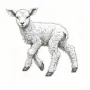 a baby lamb tattoo design idea