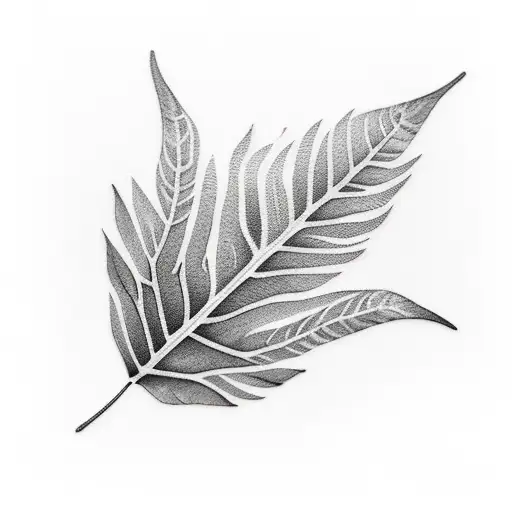 Leaf tattoo design idea
