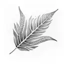 Leaf tattoo design idea
