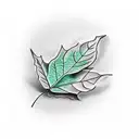 Leaf tattoo design idea