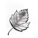 Leaf tattoo design idea