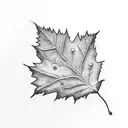 Leaf tattoo design idea