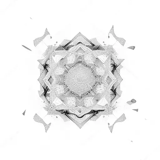 A musical composition transformed into a mesmerizing abstract pattern tattoo design idea