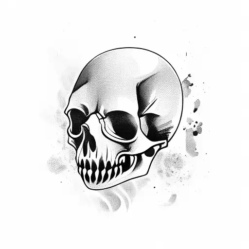 Muay Thai warrior skull tattoo design idea