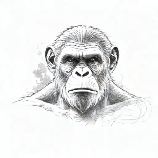caesar planet of the apes forearm tattoo design idea