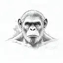 caesar planet of the apes forearm tattoo design idea