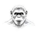 caesar planet of the apes forearm tattoo design idea