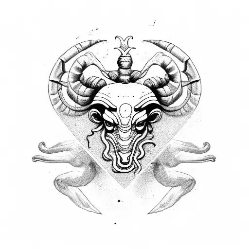 Aries Zodiac Sign Illustrative Tattoo Design – Tattoos Wizard Designs