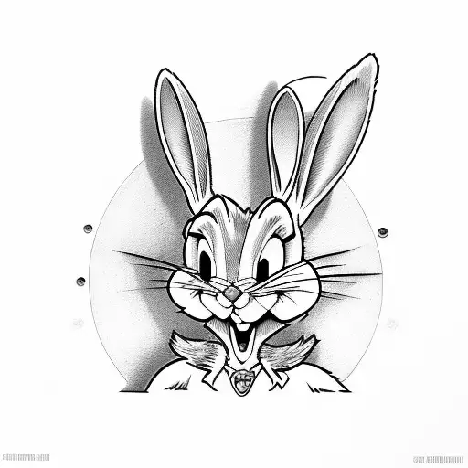 Bugs Bunny is detailer tattoo design idea