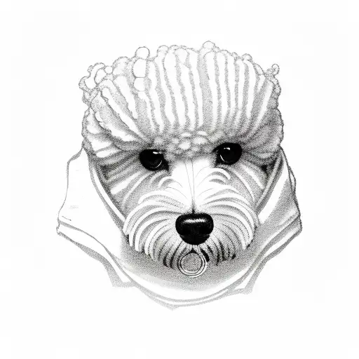 Bichon maltés  tattoo design idea