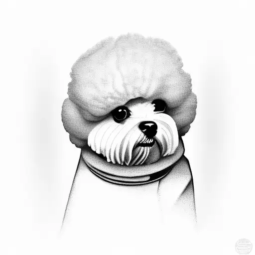 Bichon maltés  tattoo design idea