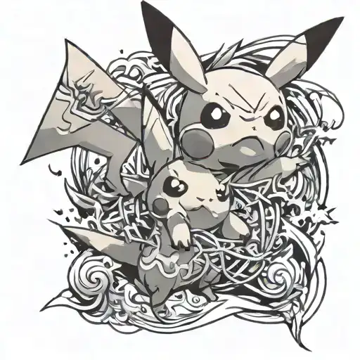 pikachu tattoo design idea