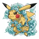 pikachu tattoo design idea