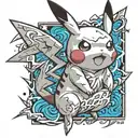 pikachu tattoo design idea