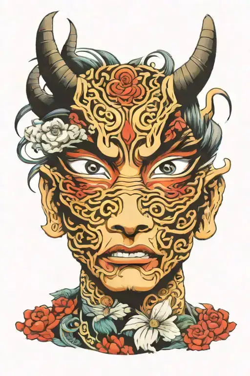 eyes blurry tattoo design idea